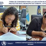 FIRMA DE CONVENIOS PARA LA EJECUCIÓN DE DOS PROYECTOS EN EL MUNICIPIO DE COMAPA, JUTIAPA